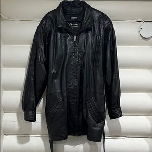 Wilson Black Leather Women Jacket